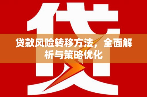 芙蓉贷款风险转移方法，全面解析与策略优化