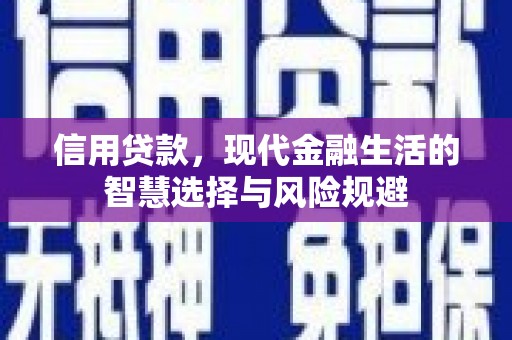 芙蓉信用贷款，现代金融生活的智慧选择与风险规避