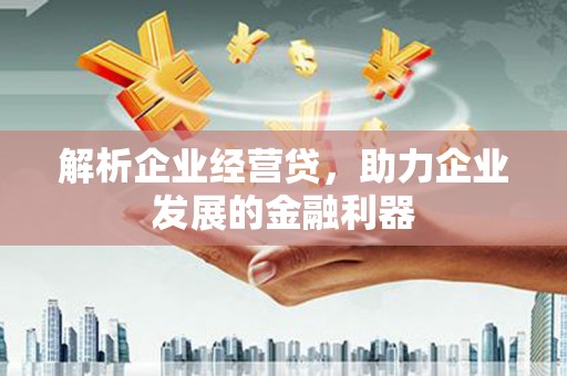 芙蓉解析企业经营贷，助力企业发展的金融利器