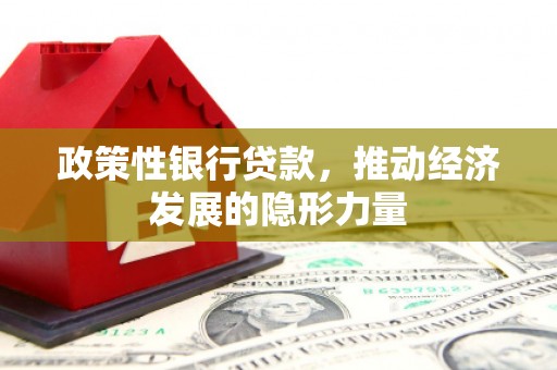 芙蓉政策性银行贷款，推动经济发展的隐形力量