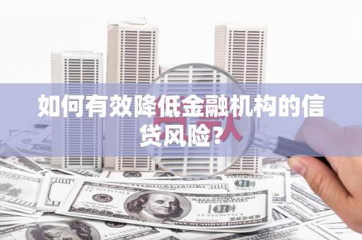 芙蓉如何有效降低金融机构的信贷风险？