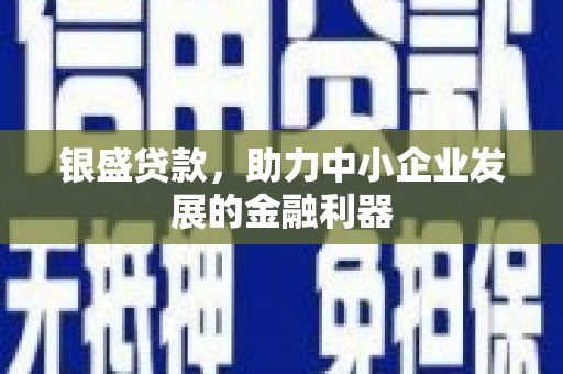 芙蓉银盛贷款，助力中小企业发展的金融利器