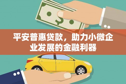 芙蓉平安普惠贷款，助力小微企业发展的金融利器