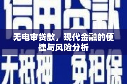 芙蓉无电审贷款，现代金融的便捷与风险分析