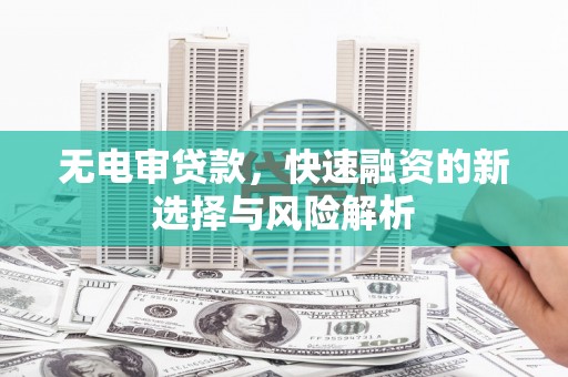 芙蓉无电审贷款，快速融资的新选择与风险解析