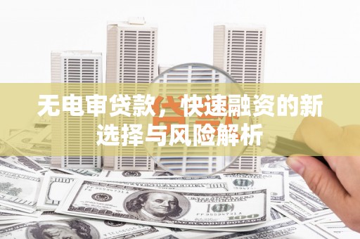 芙蓉无电审贷款，快速融资的新选择与风险解析