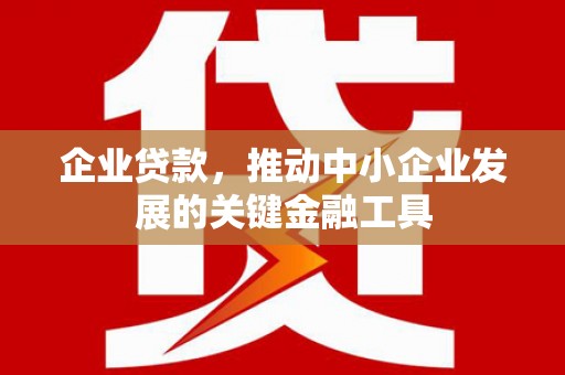 芙蓉企业贷款，推动中小企业发展的关键金融工具
