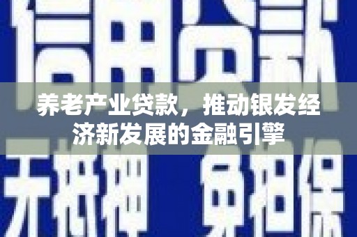 芙蓉养老产业贷款，推动银发经济新发展的金融引擎
