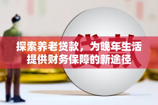 芙蓉探索养老贷款，为晚年生活提供财务保障的新途径