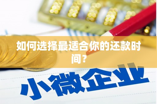 芙蓉如何选择最适合你的还款时间？
