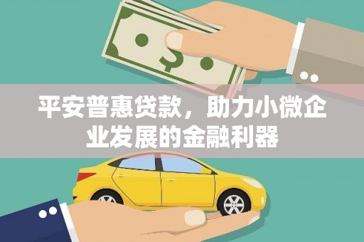 芙蓉平安普惠贷款，助力小微企业发展的金融利器