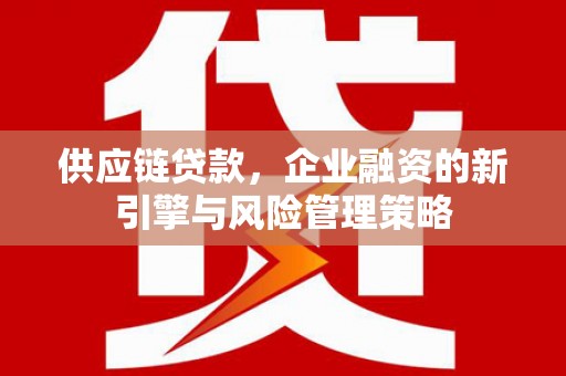 芙蓉供应链贷款，企业融资的新引擎与风险管理策略