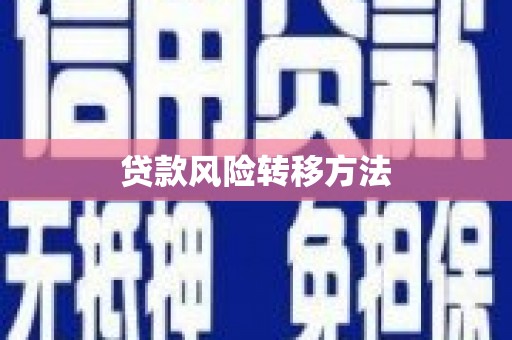 芙蓉贷款风险转移方法