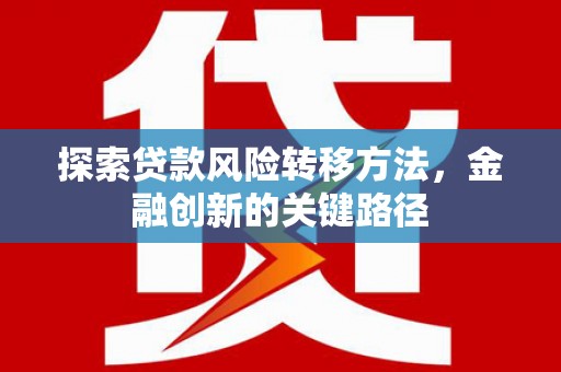 芙蓉探索贷款风险转移方法，金融创新的关键路径