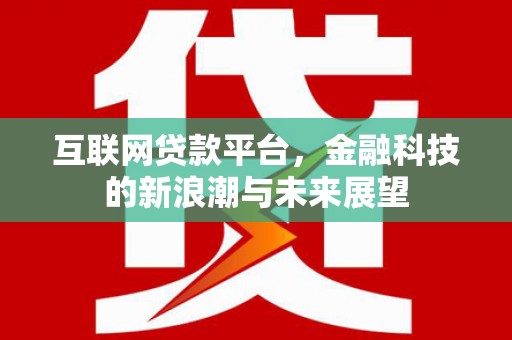 芙蓉互联网贷款平台，金融科技的新浪潮与未来展望