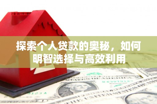 芙蓉探索个人贷款的奥秘，如何明智选择与高效利用