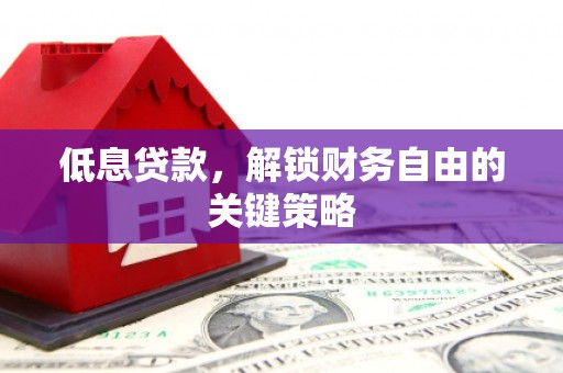 芙蓉低息贷款，解锁财务自由的关键策略