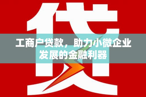 芙蓉工商户贷款，助力小微企业发展的金融利器