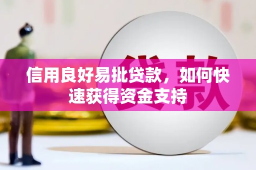 芙蓉信用良好易批贷款，如何快速获得资金支持