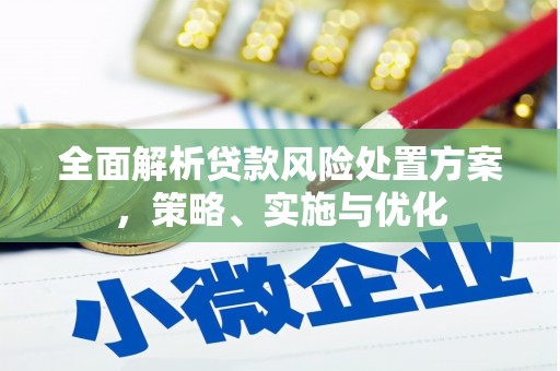 芙蓉全面解析贷款风险处置方案，策略、实施与优化