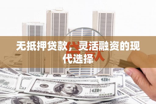 芙蓉无抵押贷款，灵活融资的现代选择