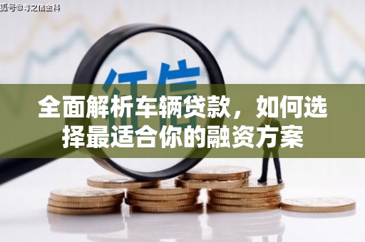 芙蓉全面解析车辆贷款，如何选择最适合你的融资方案
