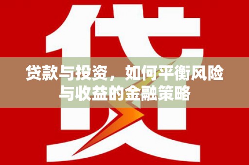 芙蓉贷款与投资，如何平衡风险与收益的金融策略