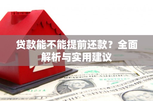 芙蓉贷款能不能提前还款？全面解析与实用建议