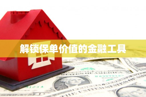芙蓉解锁保单价值的金融工具