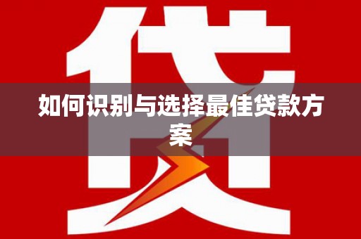 芙蓉如何识别与选择最佳贷款方案